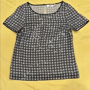 Vineyard Vines Gingham Sequin Top